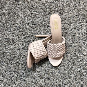 EGO Cream Woven Mules